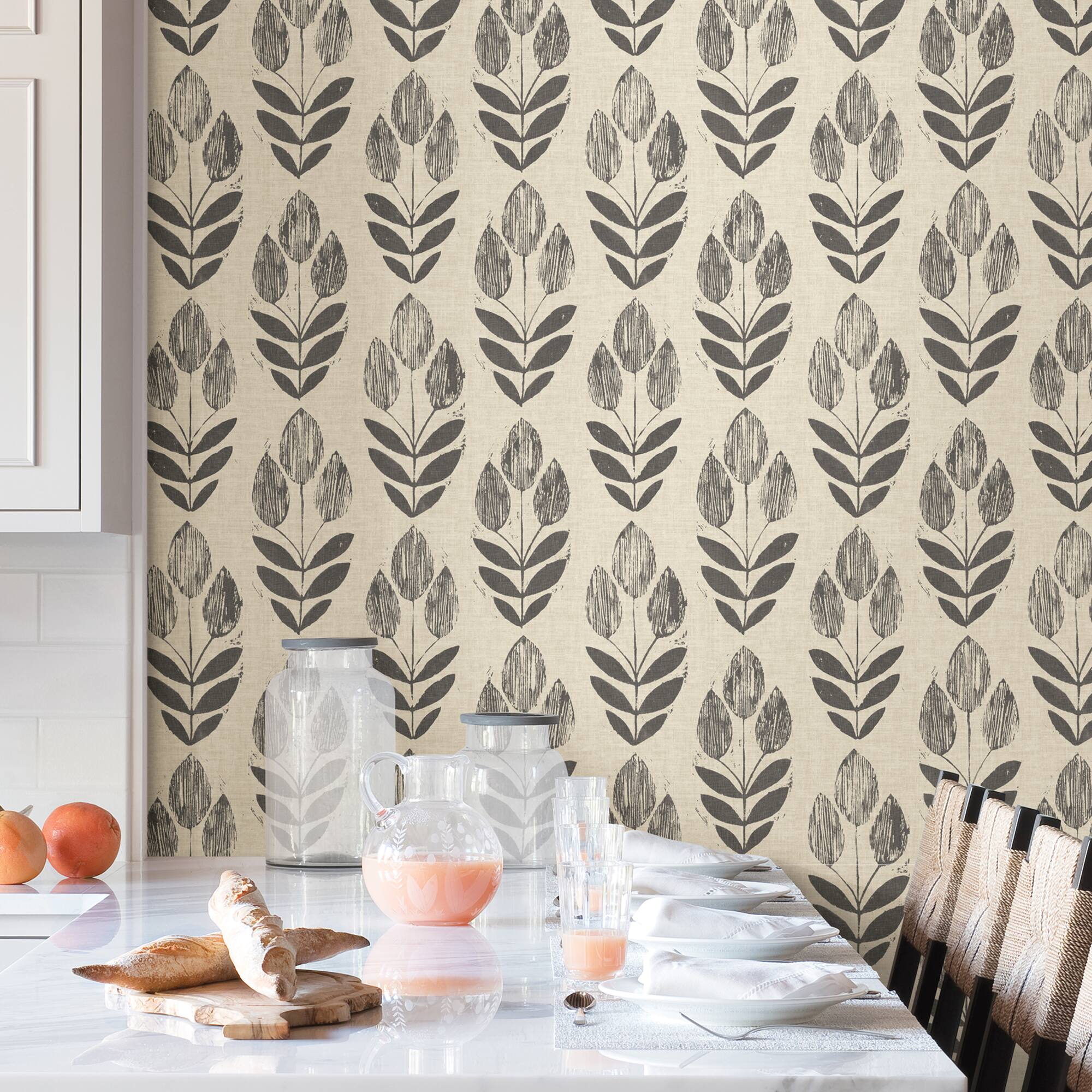 NuWallpaper Folk Tulip Peel & Stick Wallpaper
